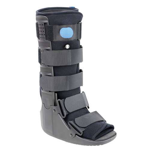 320AZ Air walking boot that is black with straps